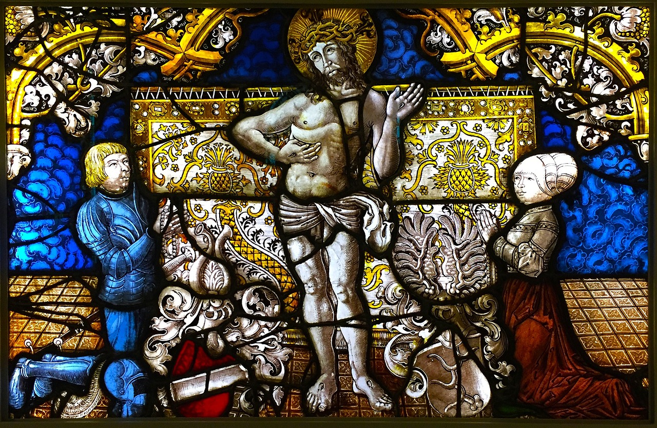 Glasmalerei im LWL-Museum für Kunst und Kultur in Münster.