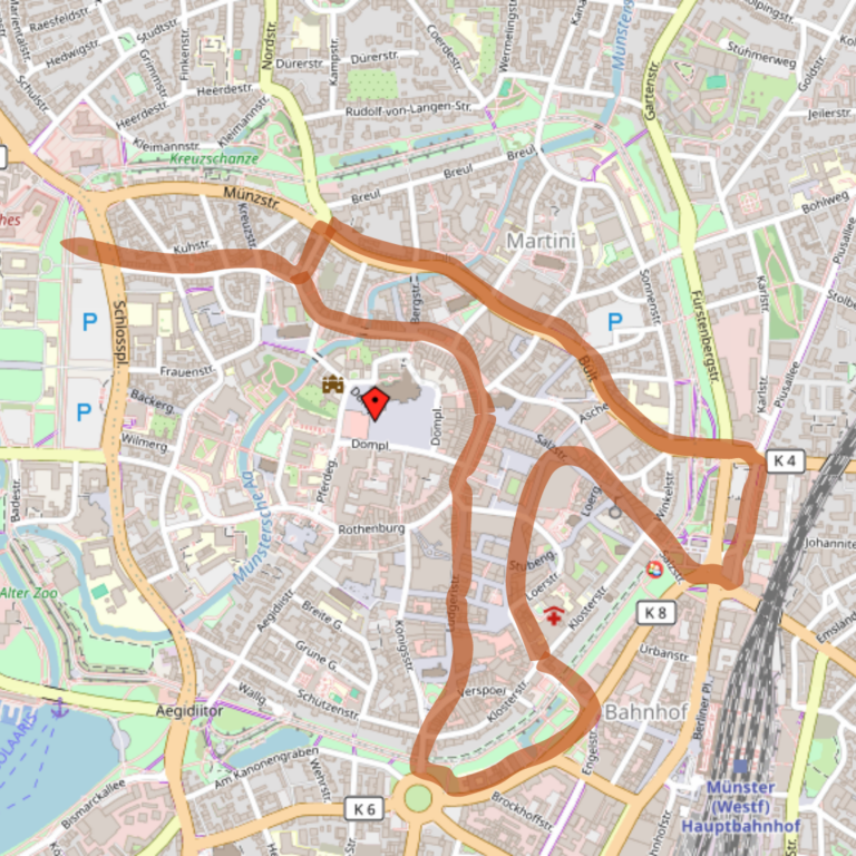 Karneval in Münster 2025 Route