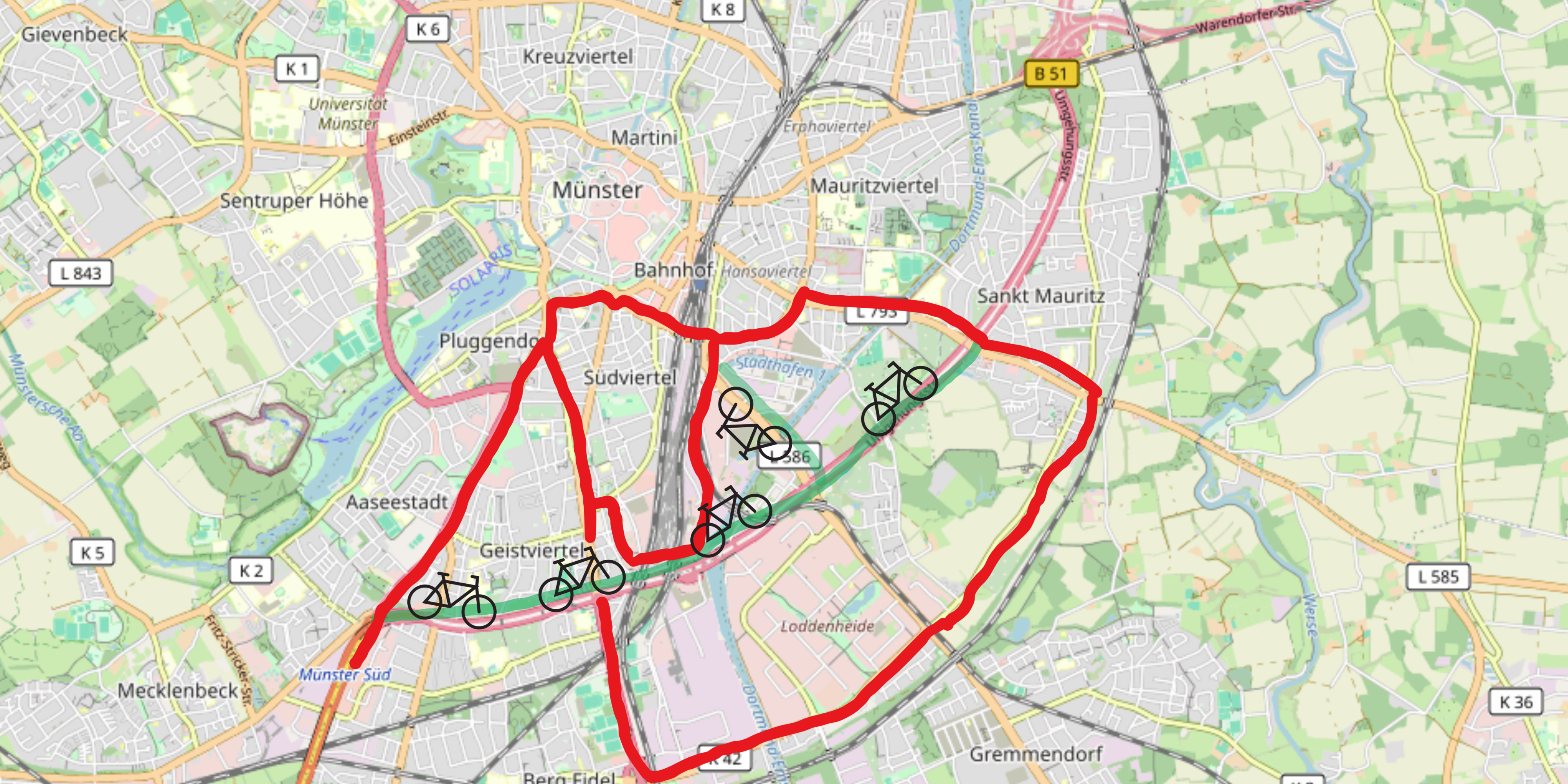 Umfangreiche Triathlon Straßensperrung in Münster am 23. Juni: Verkehrsbehinderungen und Umleitungen aufgrund des Sparda-Münster-City-Triathlons erwartet.