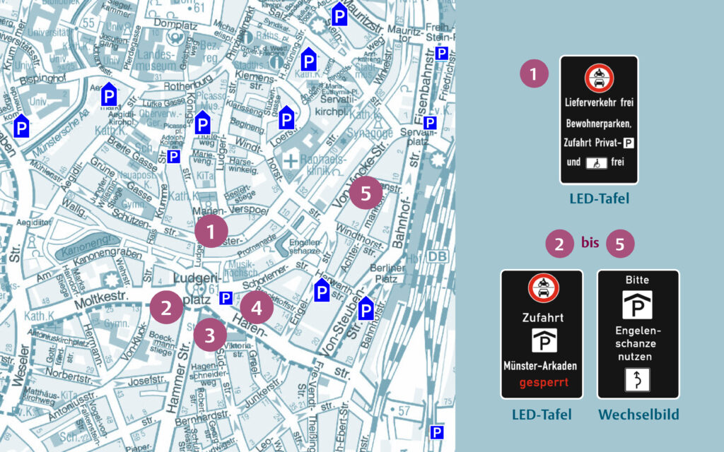 Durch die neue Verkehrsregelung in der Königsstraße Münster soll nicht nur die Parkplatzsuche effizienter gestaltet werden, sondern auch die Aufenthaltsqualität steigen.