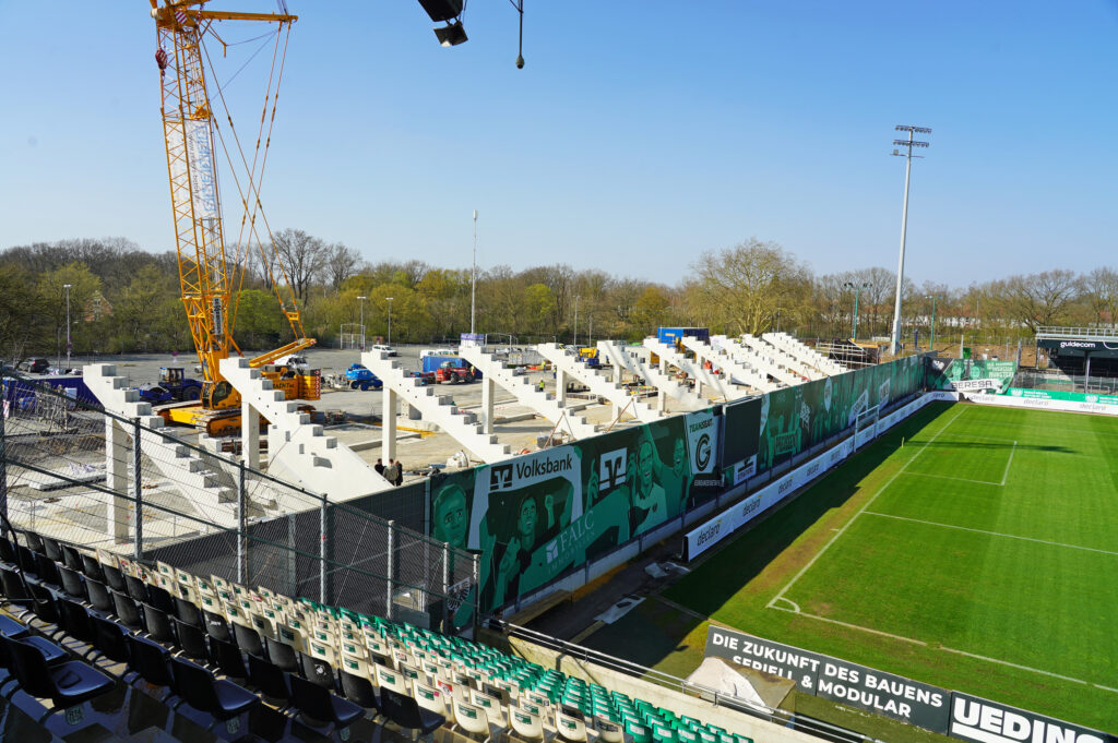 Baubeginn beim LVM Preußenstadion
