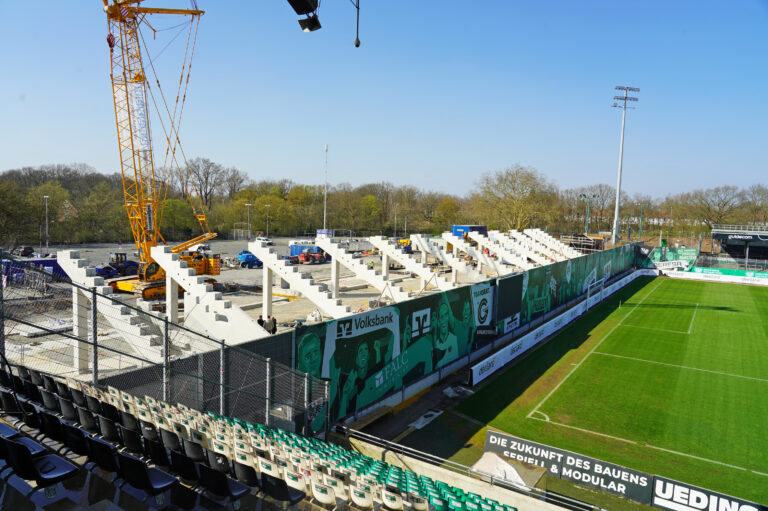 Baubeginn beim LVM Preußenstadion