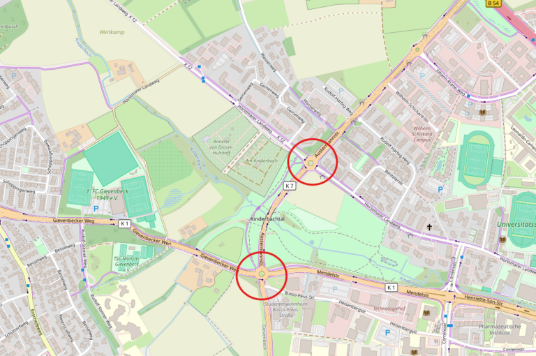 Kurzzeitige Bauarbeiten am Kreisverkehr Horstmarer Landweg und Kreisverkehr Austermannstraße sorgen für Einschränkungen – das musst du wissen.