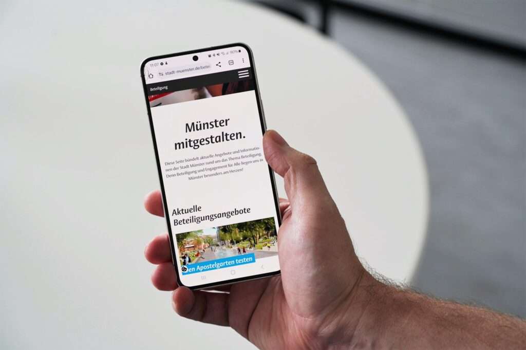 Mit „Münster mitgestalten“ startet die Stadt eine neue Beteiligungsplattform, die Bürgerbeteiligung in Münster digital, analog und hybrid neu denkt.
