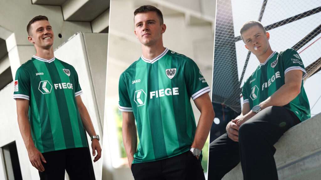 Das neue Heimtrikot von Preußen Münster für die Saison 2025/26 ist grün, modern und voller Details. Es markiert den Abschluss einer besonderen Trilogie – jetzt alle Infos zum Verkaufsstart, Design und Konzept lesen.