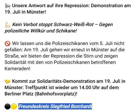 Telegram Neonazie Demo Münster