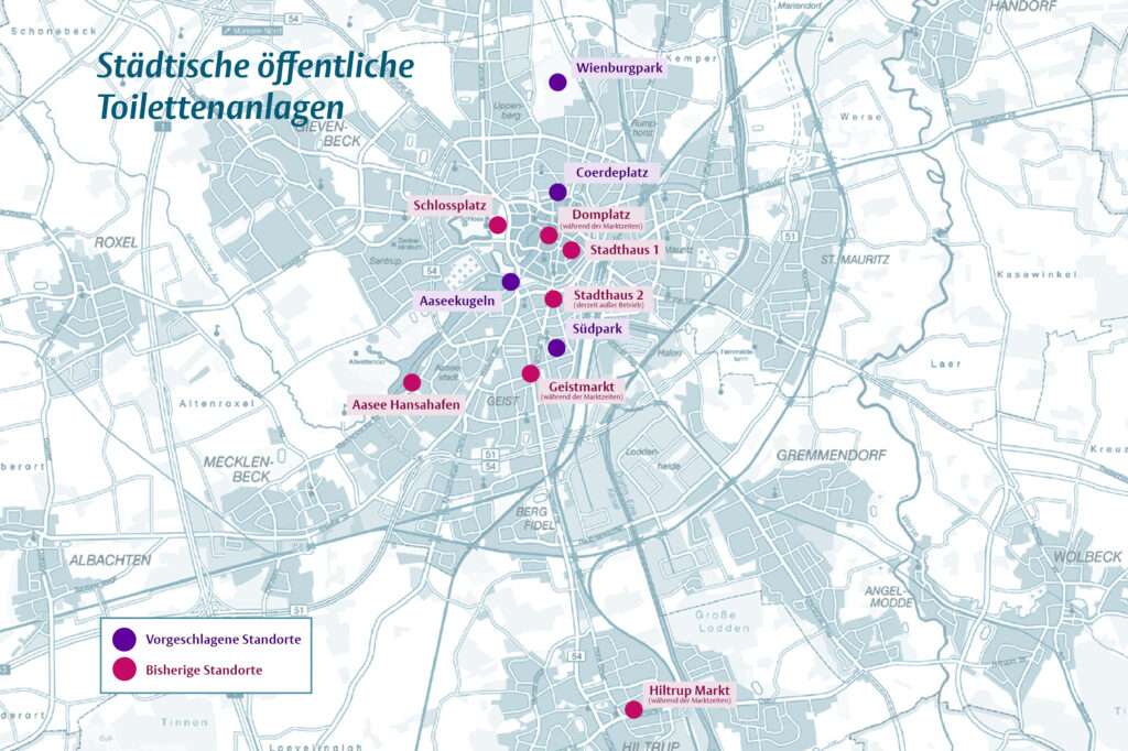 öffentliche Toiletten Münster