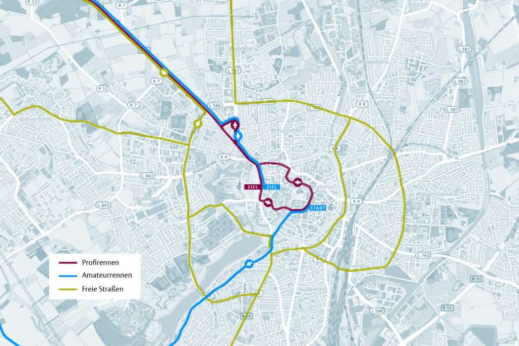 Straßensperrungen und Busumleitungen beim Münsterland Giro: Am 3. Oktober wird Münster zur Radsportstadt. Alle Infos zu Sperren und Umleitungen hier.