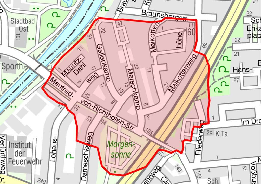 In Münster-Mauritz wird am 5. November ein möglicher Blindgänger am Merschkamp untersucht. Stadt informiert über mögliche Evakuierung.