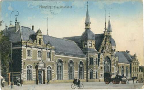 Ausstellung „Münster auf alten Postkarten“ : Das Stadtmuseum Münster zeigt den Wandel rund um den Bahnhof. Laufzeit 8.11.–12.4.2026, Führungen und Katalog.
