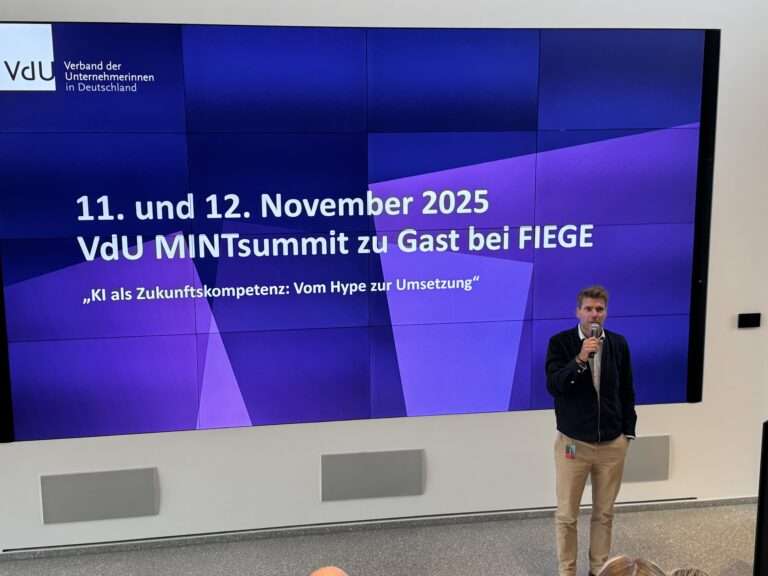 Münster als Innovationsstandort: Wie FIEGE und der VdU den Blick auf Wirtschaft und KI schärfen