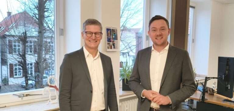 OB Tilman Fuchs traf Bürgermeister Horstmann. Thema waren Bahnübergänge Münster–Warendorf und der Ausbau der B51/B64.