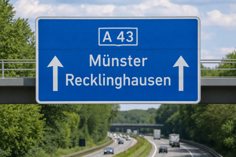 Die A43 Richtung Recklinghausen ist zwischen Nottuln und Dülmen-Nord wegen Bergungsarbeiten gesperrt. Es kommt zu Stau und Zeitverlust.