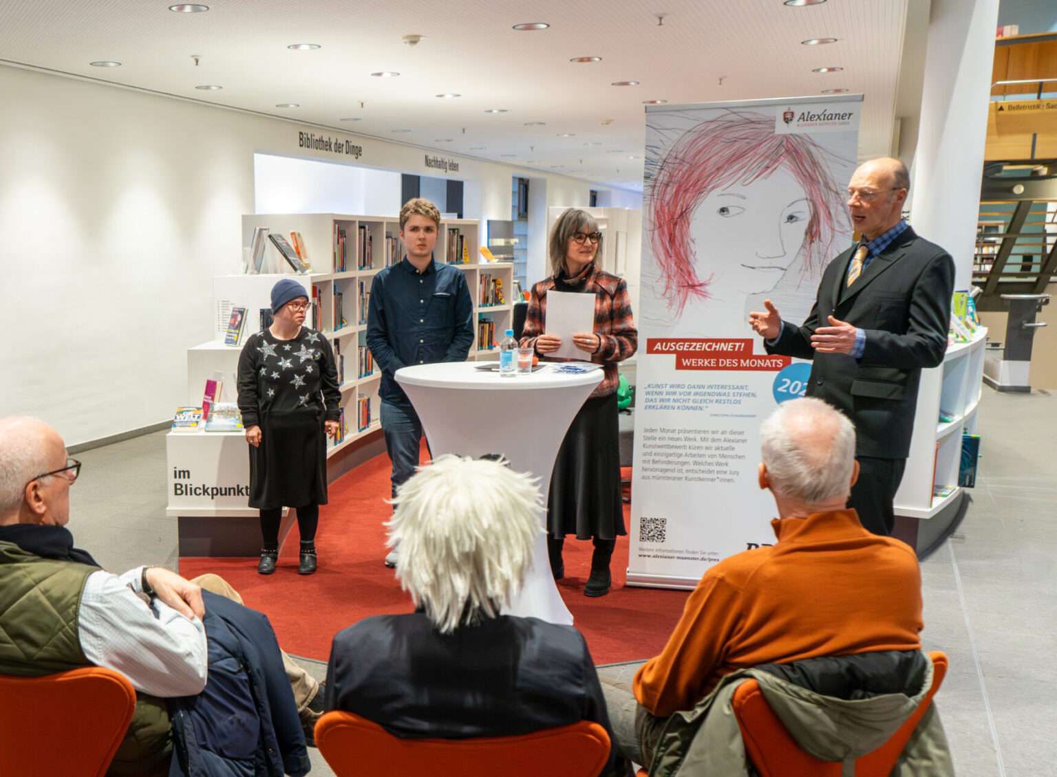 Alexianer präsentieren prämierte Kunstwerke in der Stadtbücherei Münster