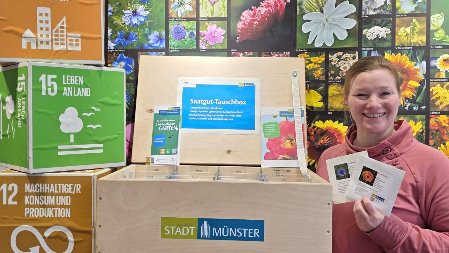 Das Haus der Nachhaltigkeit startet am 3. März die Saatgut-Tauschbox in Münster. Kostenlose Samen, Öffnungszeiten und Infos zu den Gartenwochen.