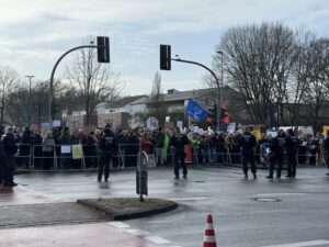 Polizeieinsatz Protest Münster-Coerde