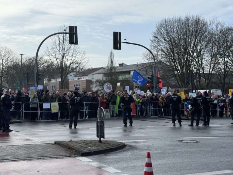 Polizeieinsatz Protest Münster-Coerde