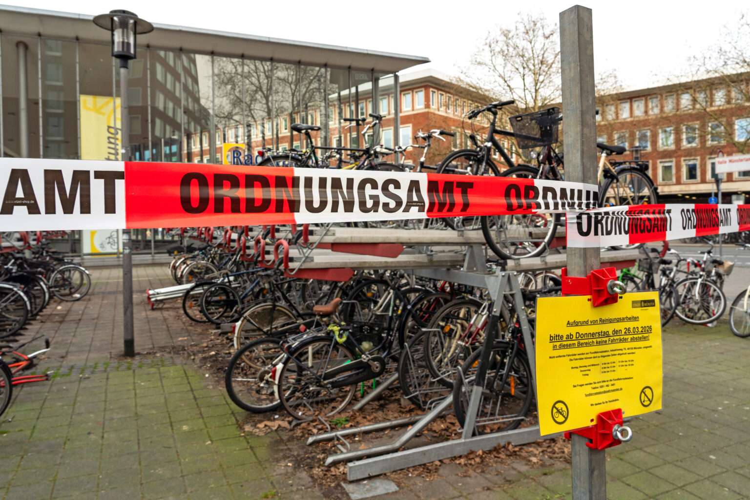 Umbau am Berliner Platz: Stadt Münster tauscht Fahrradständer aus