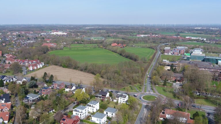 In Münster soll an der Busso-Peus-Straße ein neues Quartier mit bis zu 900 Wohnungen, Forschung und grüner Infrastruktur entstehen.