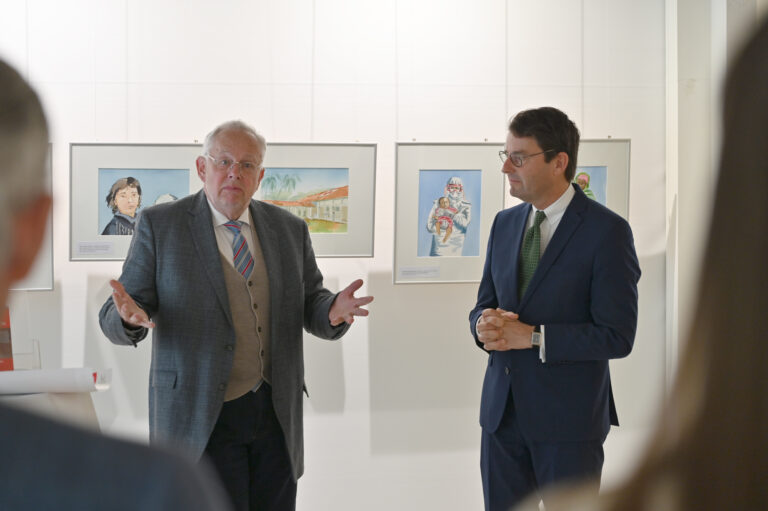 Ausstellung in Münster zeigt Aquarelle aus Krisengebieten