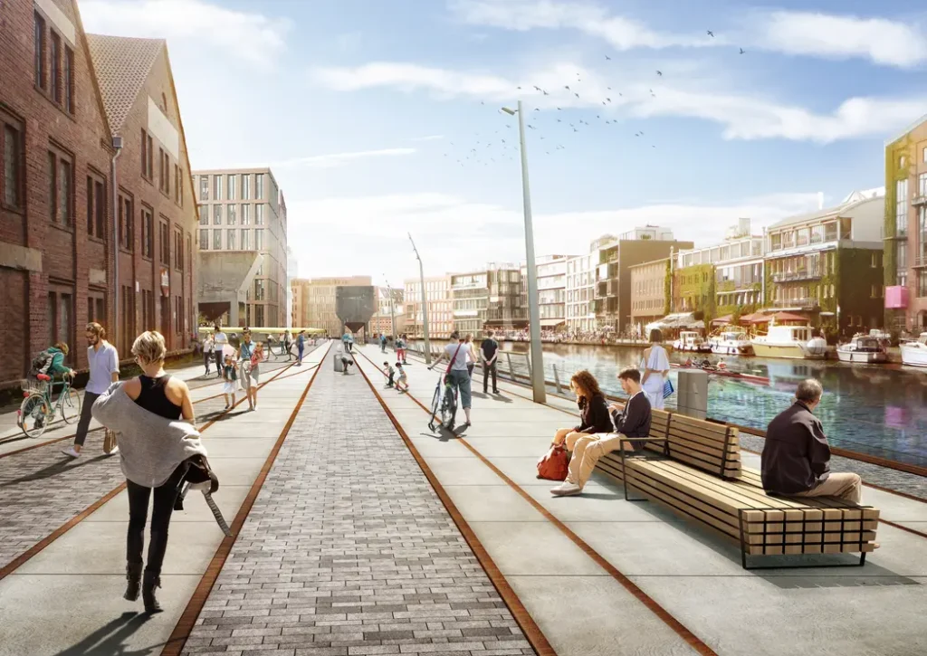 Am Münsteraner Stadthafen startet der zweite Bauabschnitt für die neue Flaniermeile auf der Hafensüdseite.