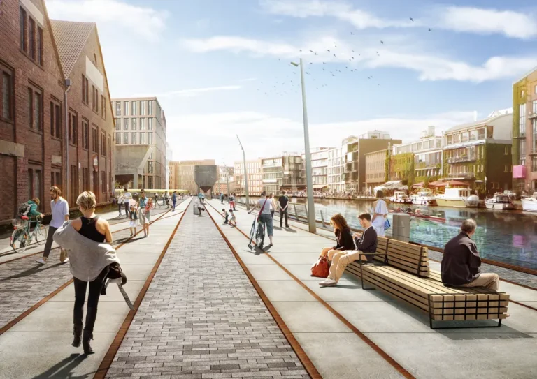Am Münsteraner Stadthafen startet der zweite Bauabschnitt für die neue Flaniermeile auf der Hafensüdseite.