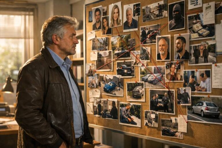 Ermittler vor einem Fallboard im Büro – Der Alte ZDF Krimiserie