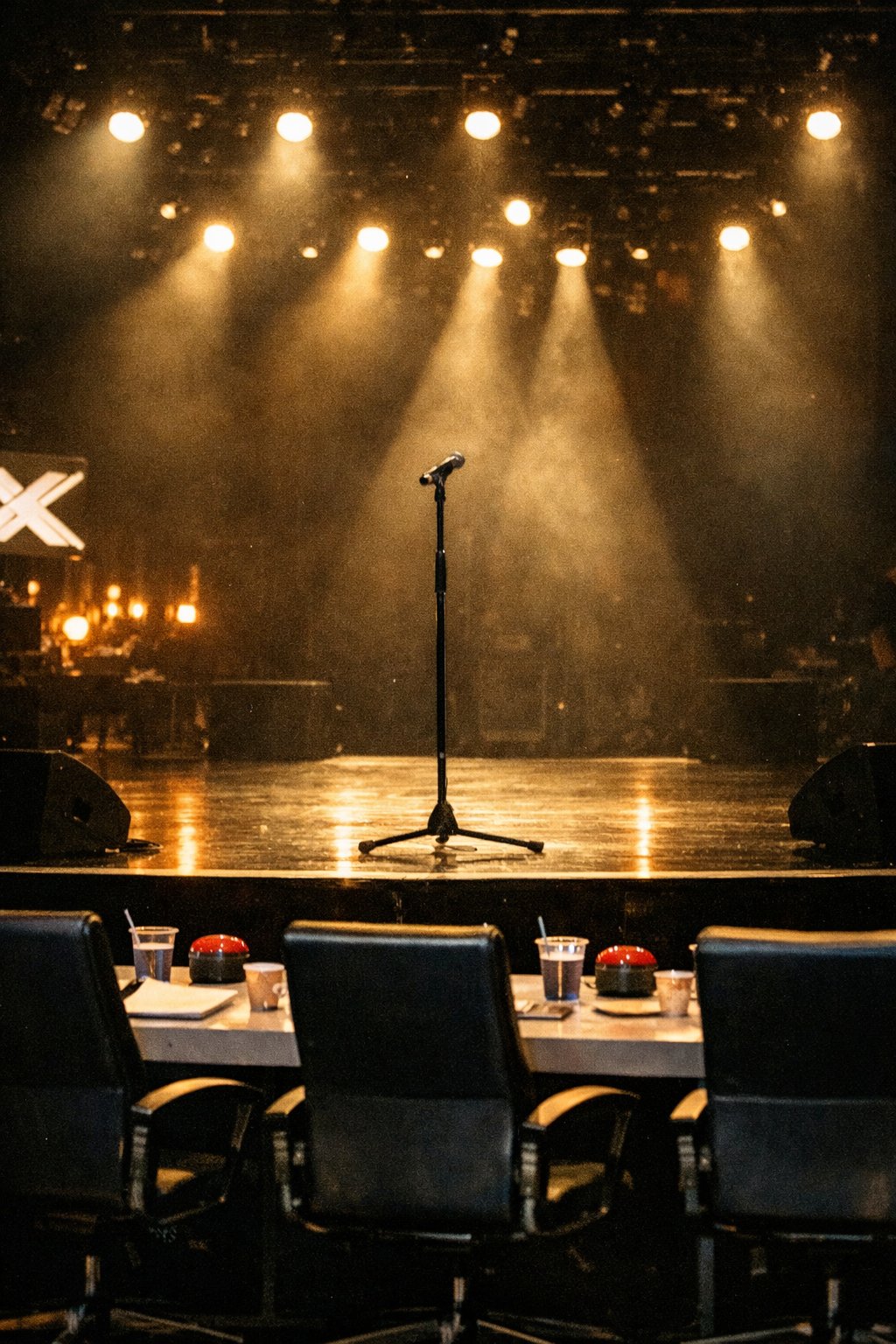 DSDS 2026 – Castingshow Bühne mit Scheinwerfern