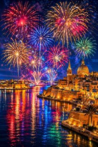 Malta Feuerwerk Festival 2026 Grand Harbour Feuerwerk Nacht