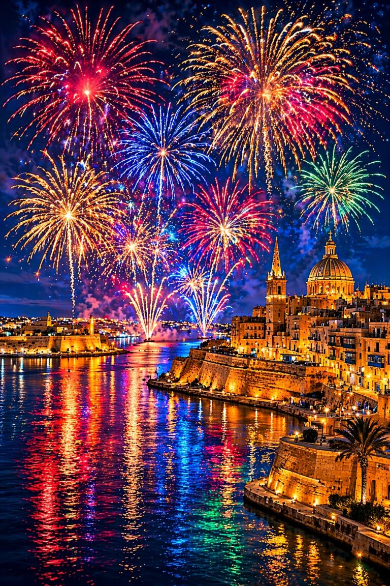 Malta Feuerwerk Festival 2026 Grand Harbour Feuerwerk Nacht