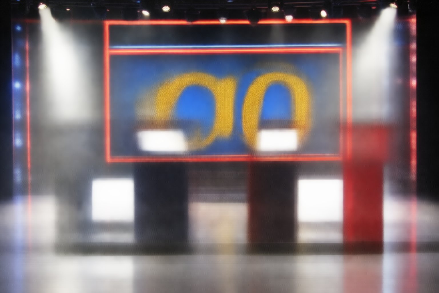 Schlag den Star 2026 – leere TV-Spielshow-Bühne mit Scheinwerfern