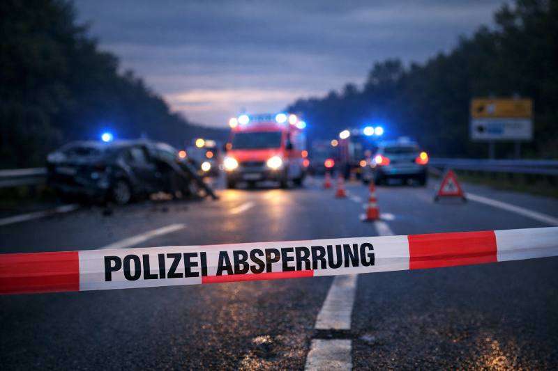 Reifenplatzer löst Unfallserie auf der A8 bei Merklingen aus