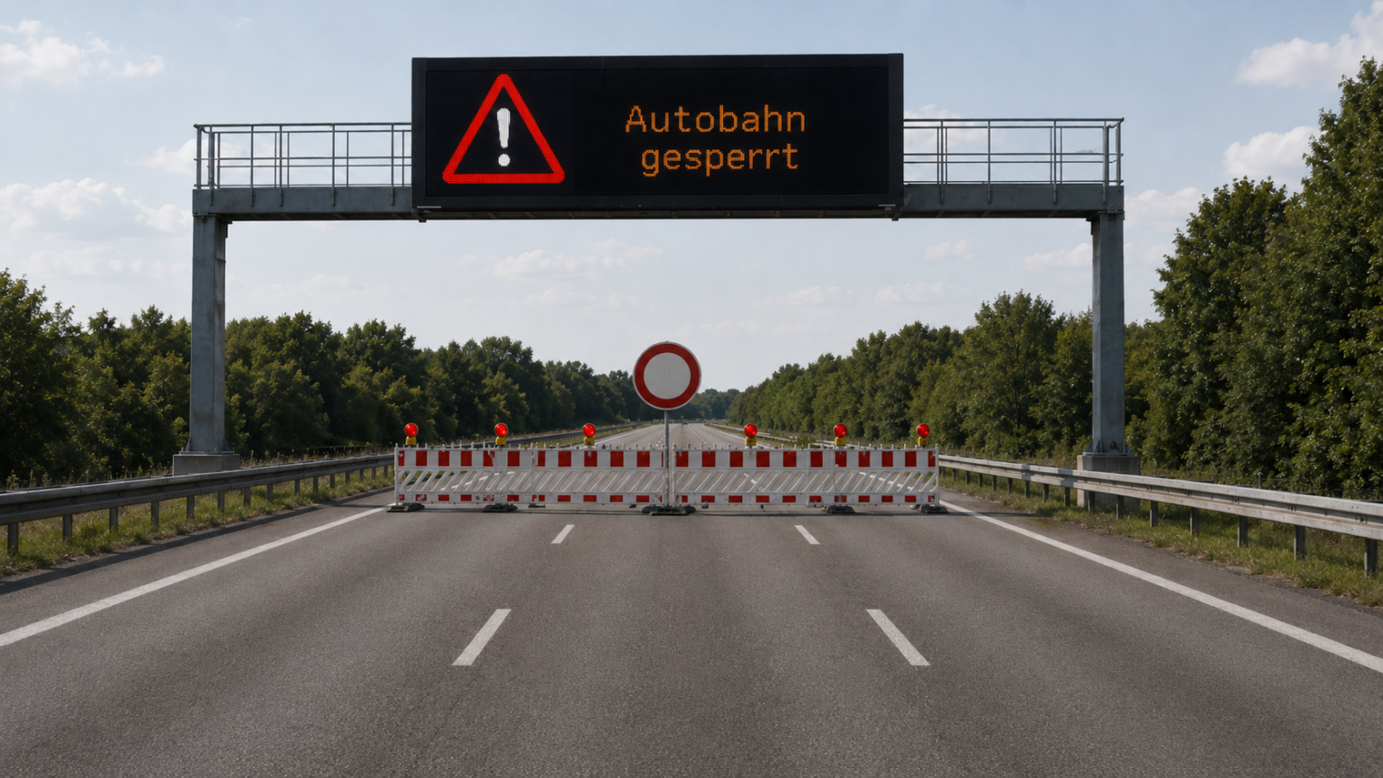Nächtliche Sperrung auf der A4 zwischen Glauchau-Ost und Hohenstein-Ernstthal