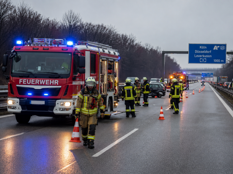 Sattelzug gerät auf der A1 bei Harpstedt in Schieflage: Autobahn voll gesperrt