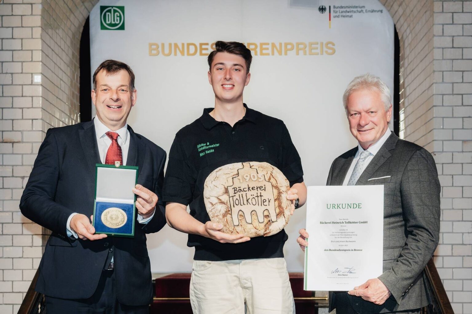 Die Bäckerei Heinrich Tollkötter aus Münster ist in Berlin mit dem Bundesehrenpreis 2026 ausgezeichnet worden.