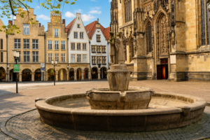 Die Rainer Scholze-Stiftung finanziert die Sanierung des Lamberti-Brunnens in Münster. Ab Juni beginnt der Rückbau.