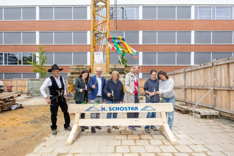 Am Ratsgymnasium Münster entsteht ein fünfgeschossiger Erweiterungsbau für G9, Musikräume und moderne Lernformate.