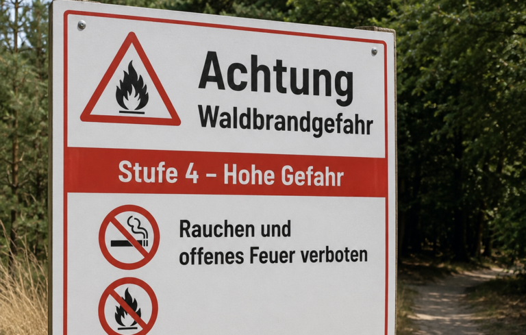 Waldbrandgefahr Münster steigt: Der DWD-Waldbrandindex erreicht ab Freitag Stufe 4. Welche Regeln jetzt wichtig sind.