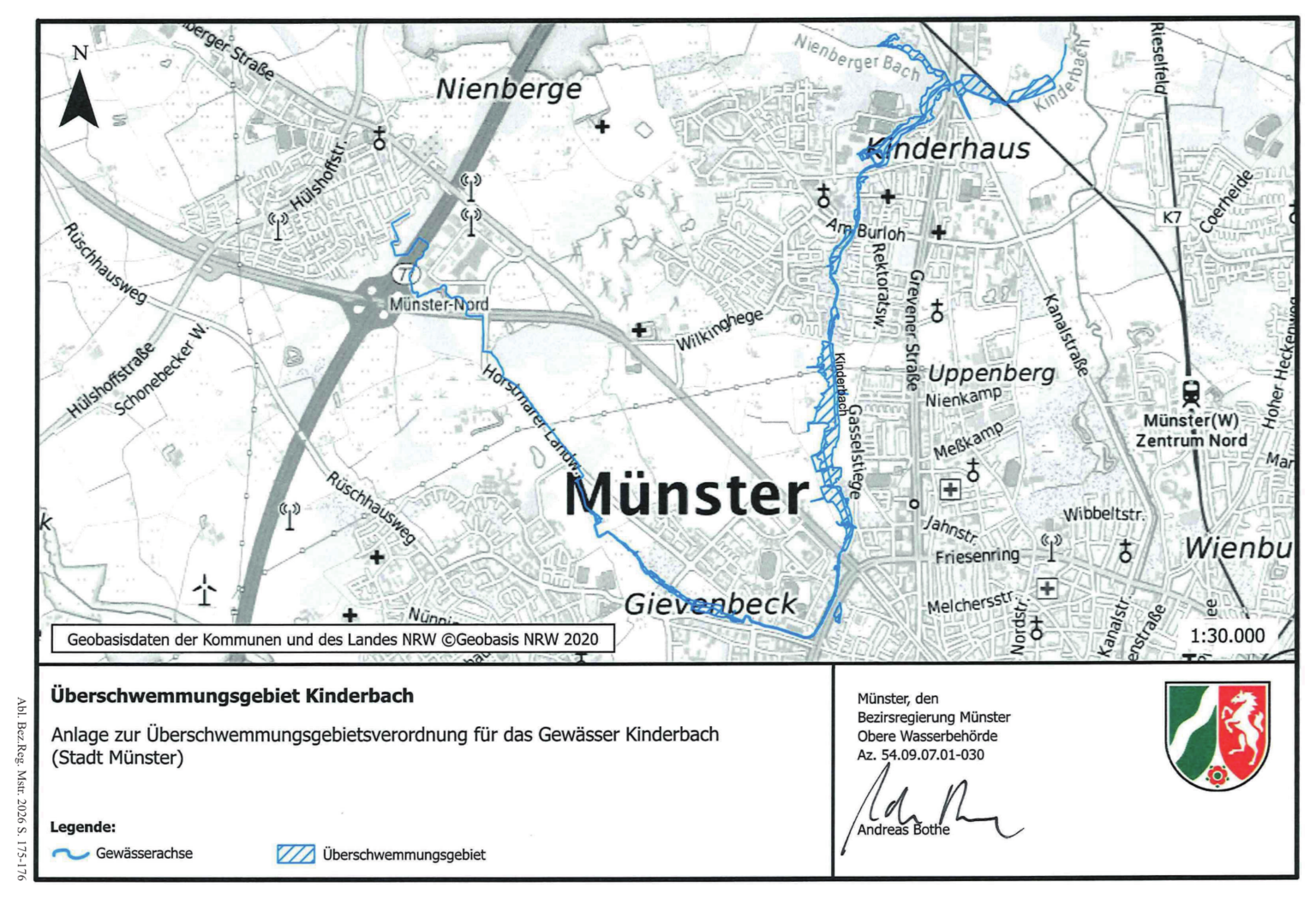 Kinderbach in Münster: Neue Regeln für Hochwasserflächen