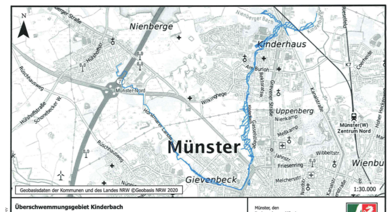 Kinderbach in Münster: Neue Regeln für Hochwasserflächen