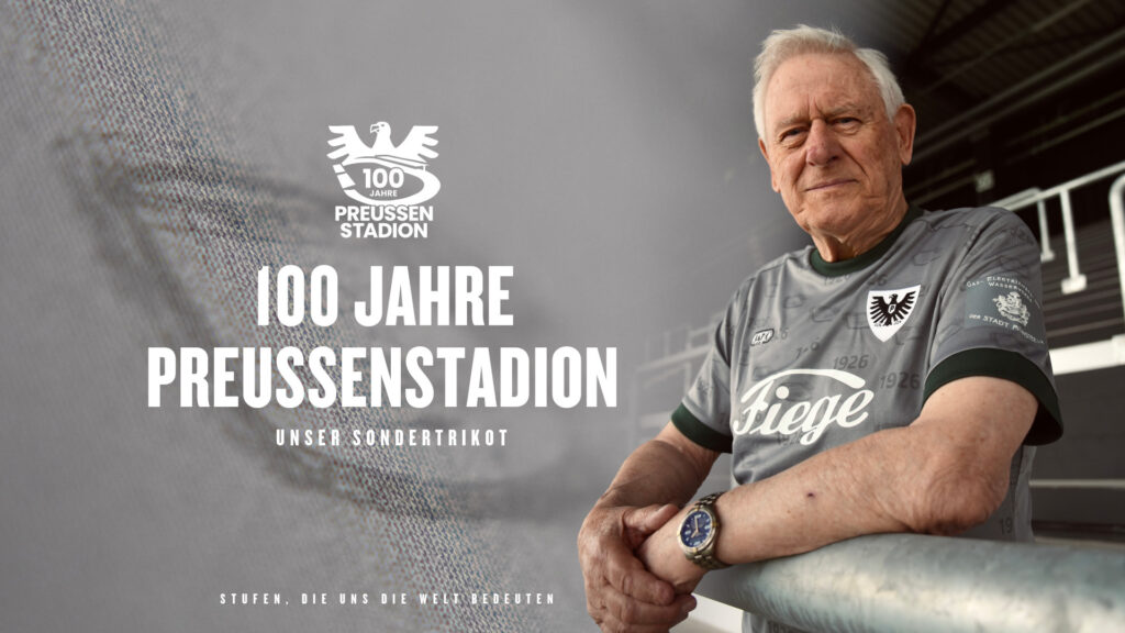 Zum 100-jährigen Bestehen des LVM-Preußenstadions hat der SC Preußen Münster ein Sondertrikot vorgestellt.