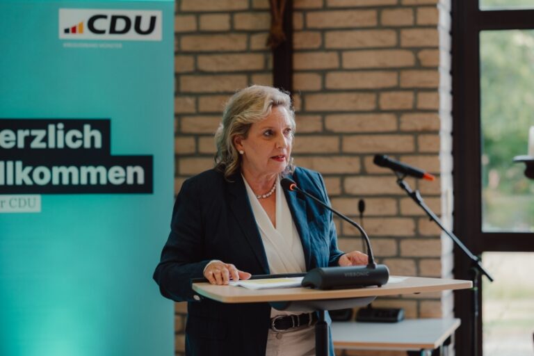 Simone Wendland tritt für die CDU erneut im Wahlkreis Münster I – Steinfurt IV zur Landtagswahl 2027 an.