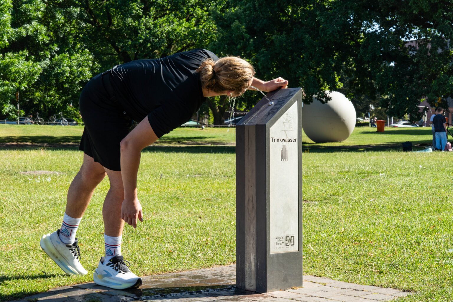 Trinkwasserbrunnen Münster: Die Stadt erhält eine Förderempfehlung für zehn neue Brunnen gegen Hitze.