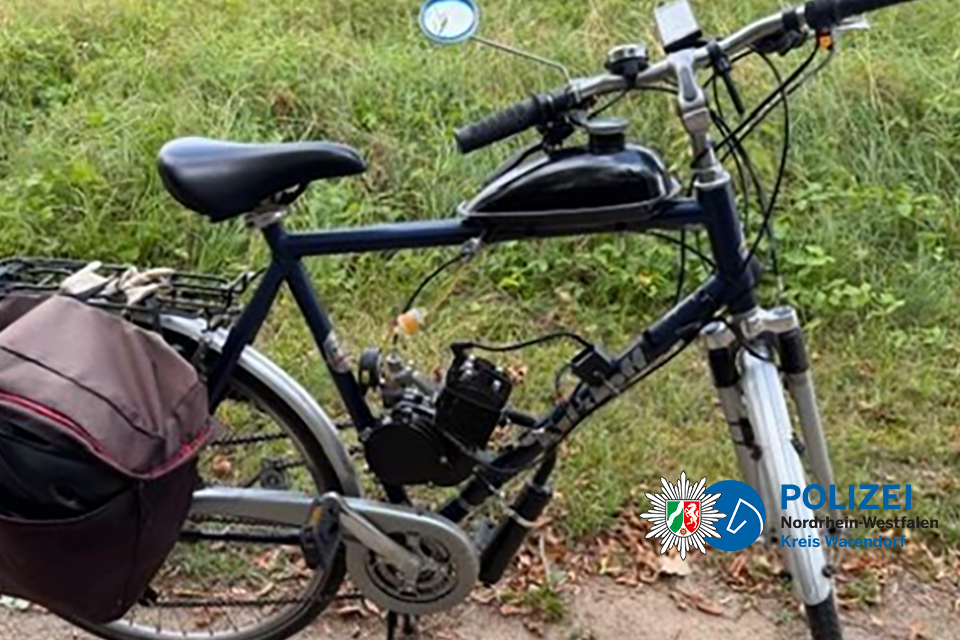 Fahrrad mit Motor: Polizei stoppt 70-Jährigen bei Warendorf-Hoetmar