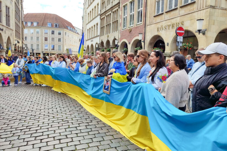Ukraine-Tag in Münster: Am 24. August gibt es auf der Stubengasse Musik, Aktionen und eine Kundgebung mit Fuchs und Zekorn.