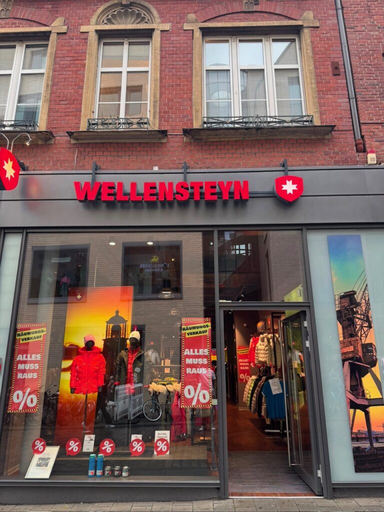Der Wellensteyn-Store am Alten Fischmarkt in Münster schließt Ende 2026 nach 14 Jahren. Betreiber nennen Kosten, Frequenz und Personalsuche als Gründe.