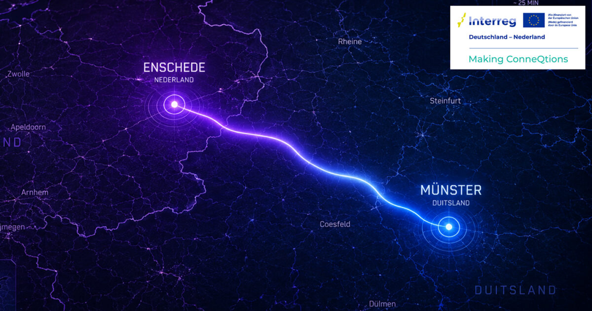 Zwischen Münster und Enschede entsteht eine 70 Kilometer lange Teststrecke für Quantenkommunikation. Mehr als acht Millionen Euro fließen in das Projekt.