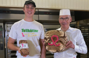 Tollkötter wirbt mit „Rosa Schleifen“ für Brustkrebsfrüherkennung