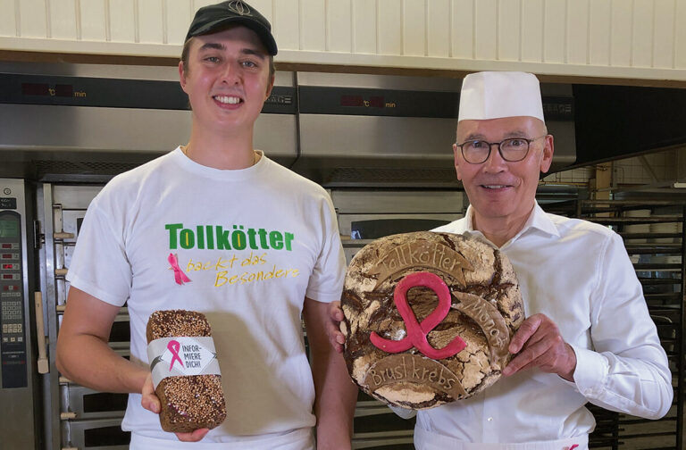 Tollkötter wirbt mit „Rosa Schleifen“ für Brustkrebsfrüherkennung