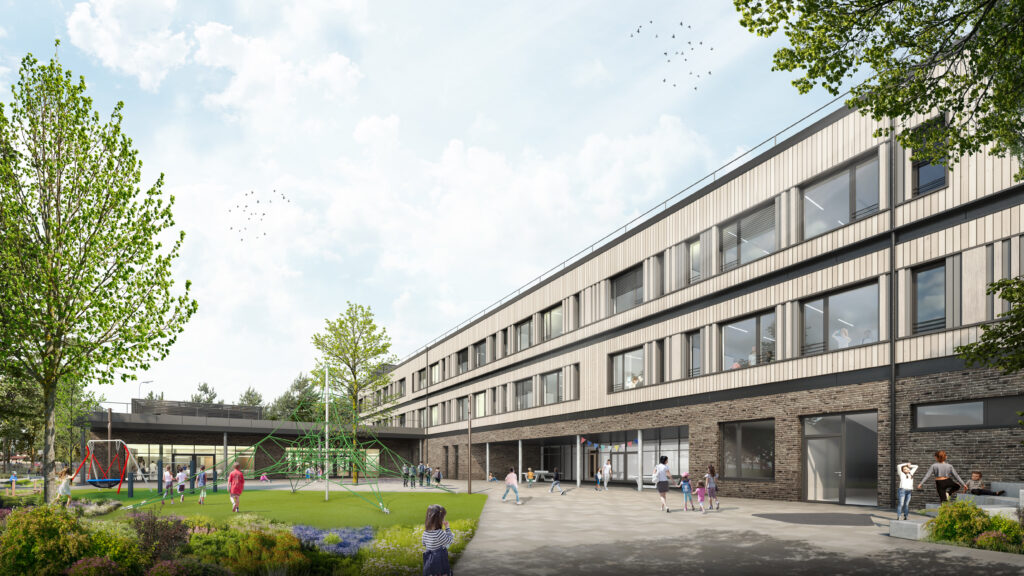 Neubau der Matthias-Claudius-Schule: Anfang Oktober starten in Handorf die Vorbereitungen für das 32,4-Millionen-Euro-Projekt.